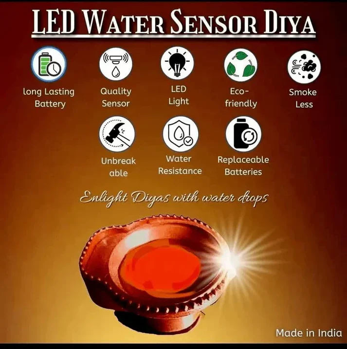 🪔 Reusable Diya Light with Water Sensor