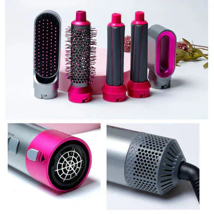 5 in 1 Hot Air Styler Hair Dryer Comb Multifunctional Styling Tool for Curly Hair